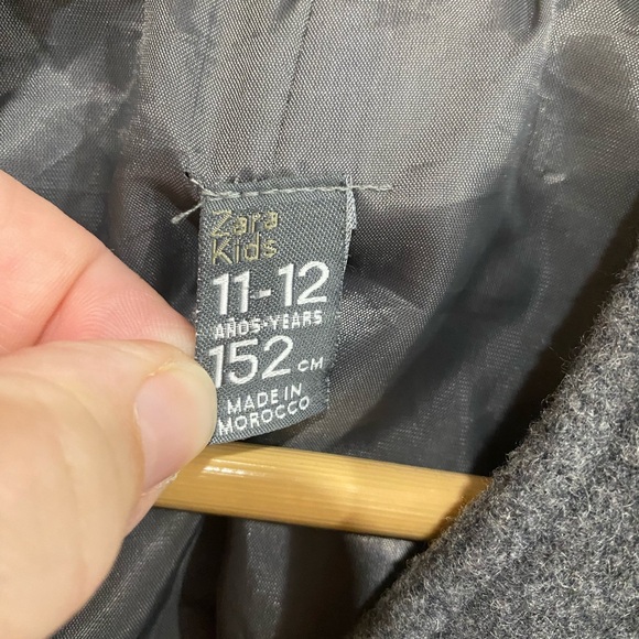 Zara kids girls 11-12 years double breasted wool blend pea coat - Picture 7 of 10